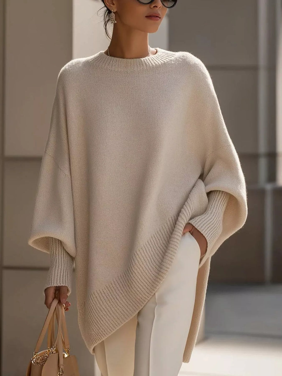 Isabella | Ribbed Sleeve Oversized Sweater