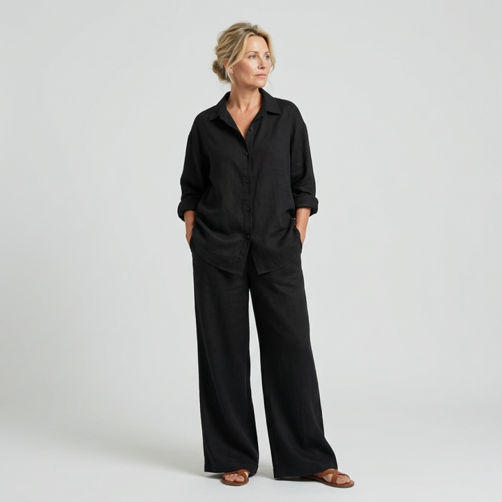 Lara Linen Shirt Suit