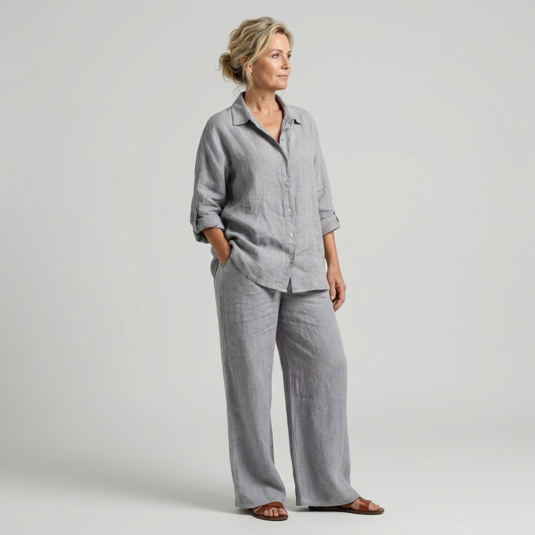 Lara Linen Shirt Suit
