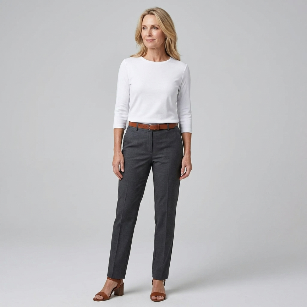 Stella | Women's Crew Neck 3/4 Sleeve Casual Everyday Top