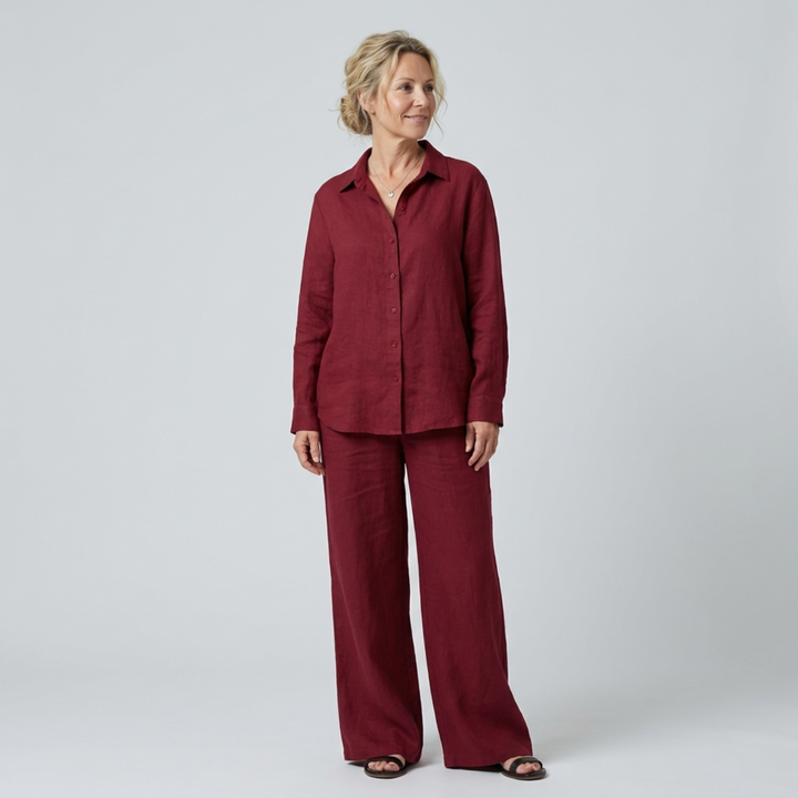 Lara Linen Shirt Suit