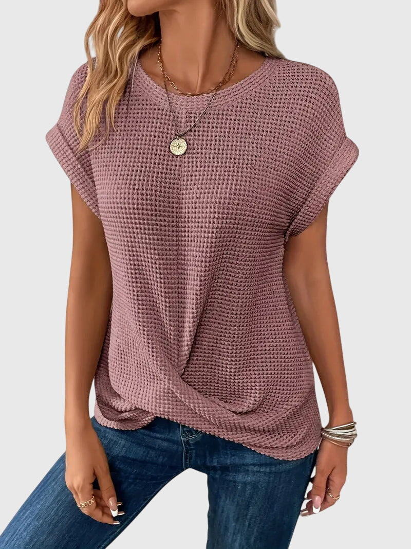 Jamie | Elegant Blouse with Crew Neck