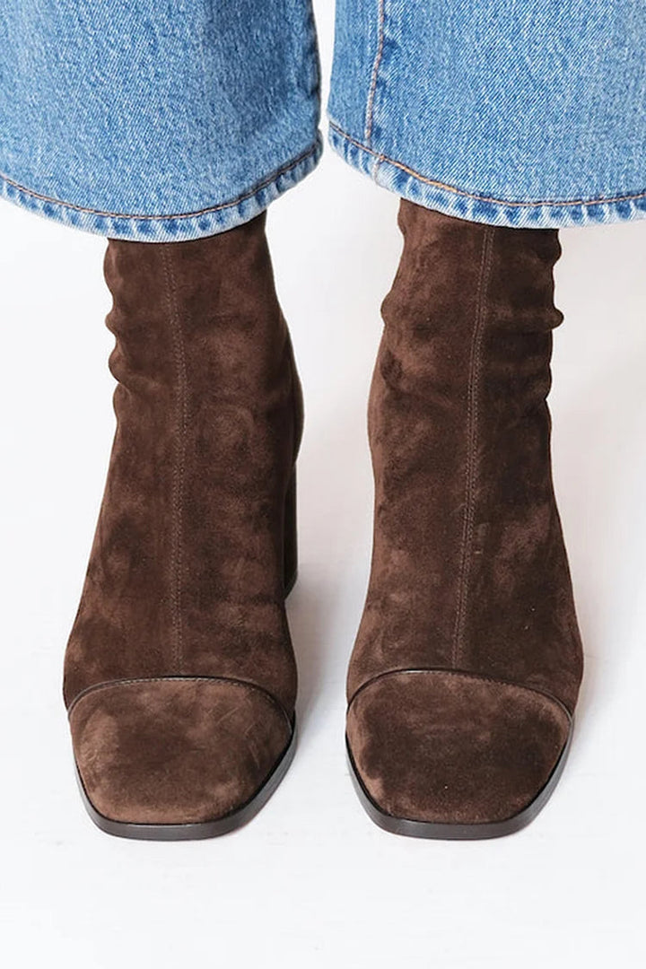 Mid Heel Ankle boots with Sporty Details