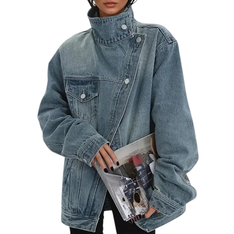 Skye | Vintage High Neck Asymmetric Jacket