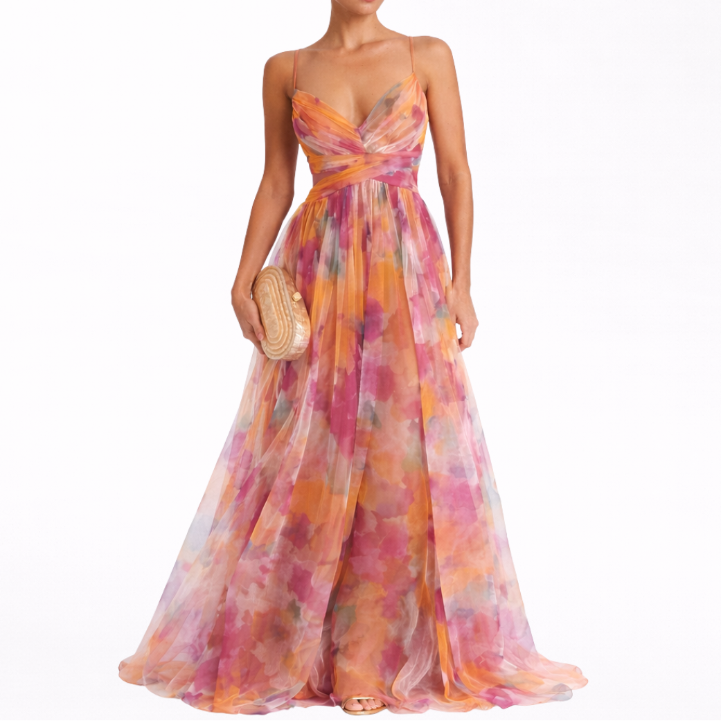 Giselle | Enchanting Maxi Dress with Floral Print
