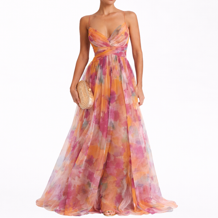 Giselle | Enchanting Maxi Dress with Floral Print