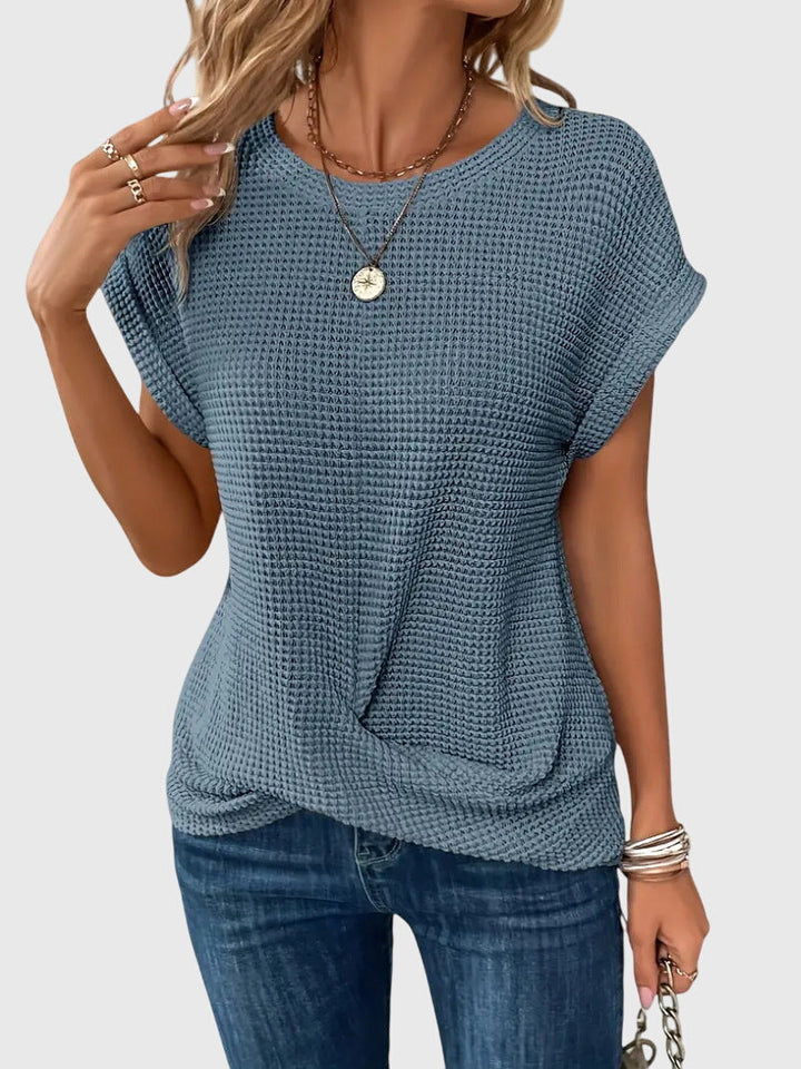 Jamie | Elegant Blouse with Crew Neck