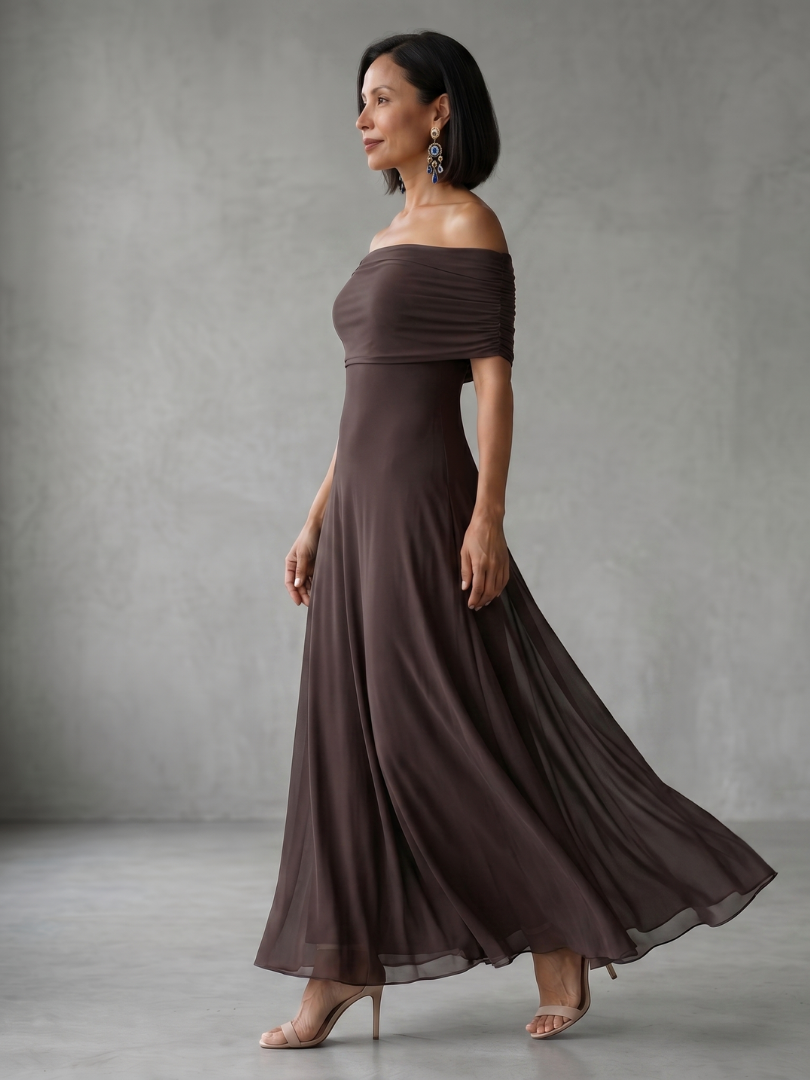 off the shoulder draped midi dress Black One-off Shoulder Draped Midi Dress L