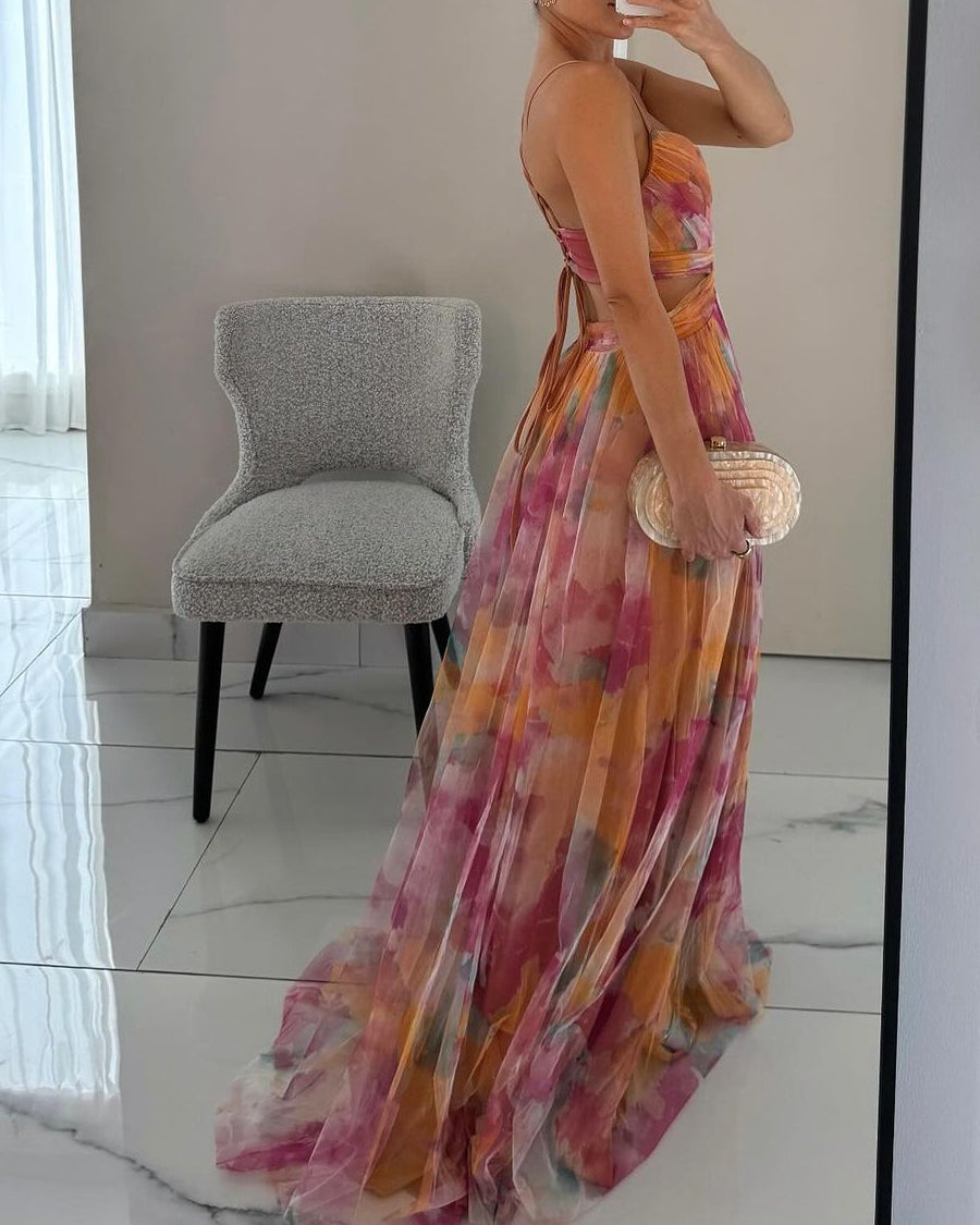 Giselle | Enchanting Maxi Dress with Floral Print