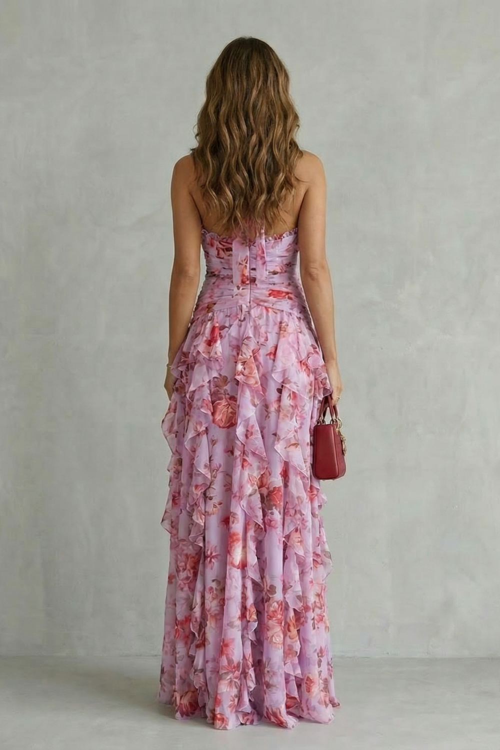 Belladina | Romantic Rose Halter Maxi Dress