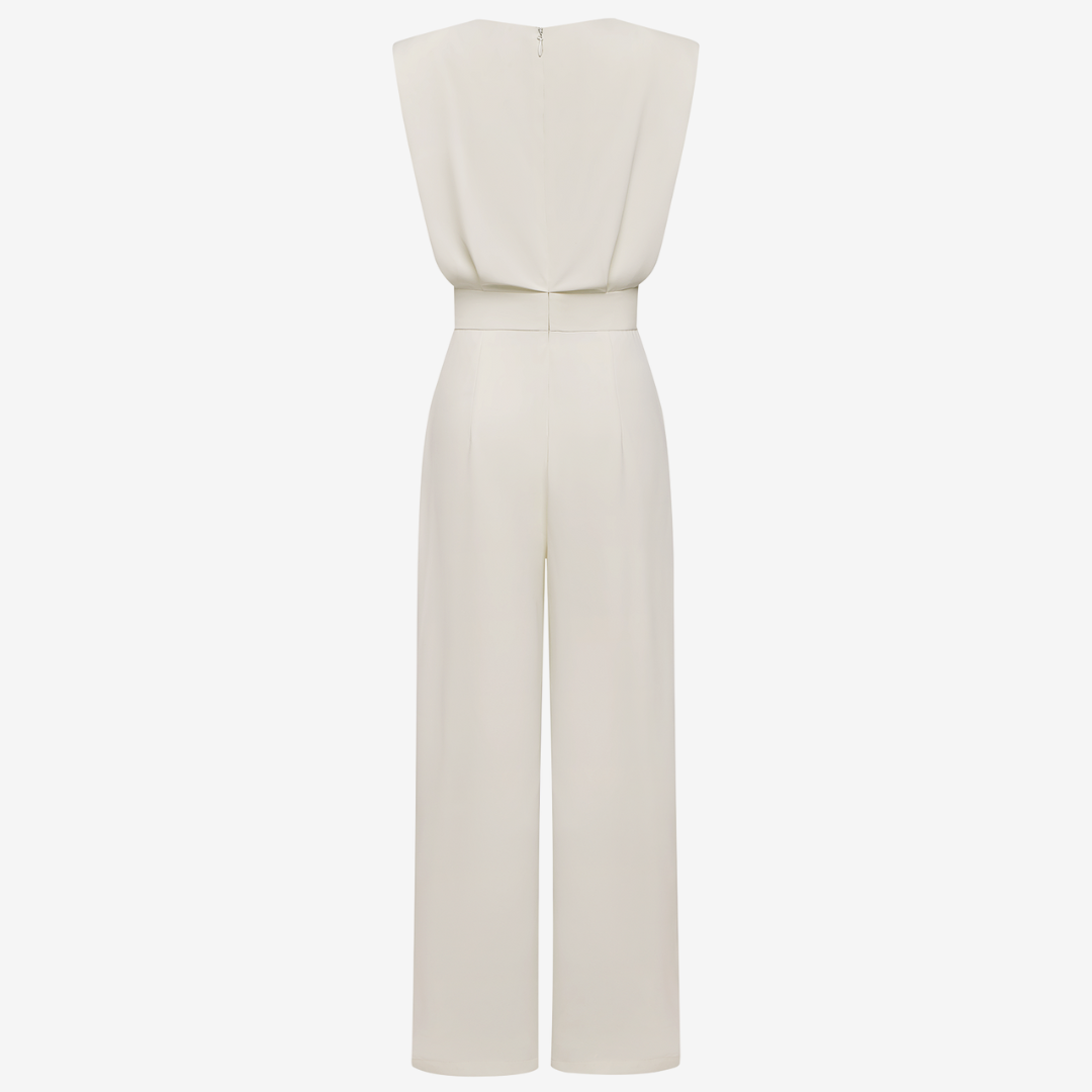 Ariia | Sculptural Wide-Leg Tailored Jumpsuit