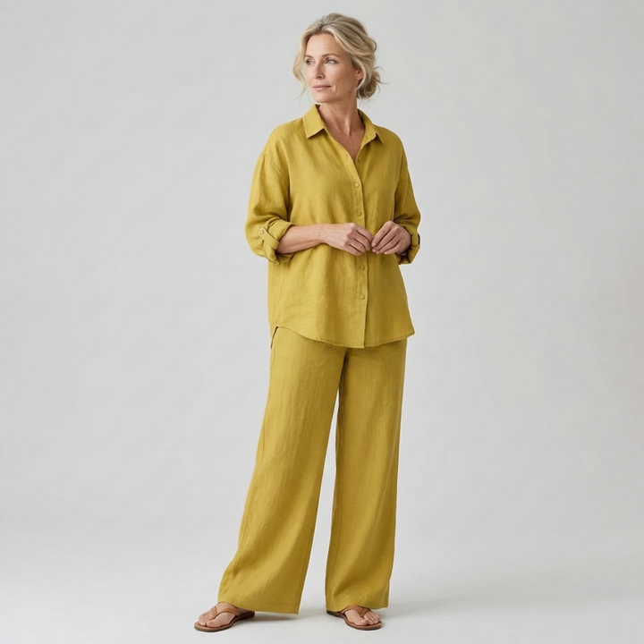 Lara Linen Shirt Suit