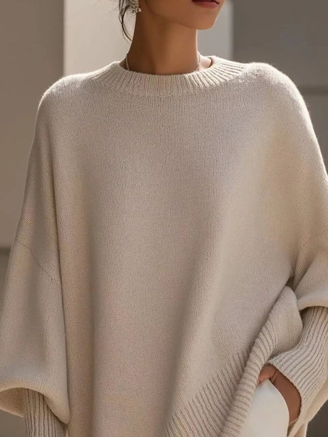 Isabella | Ribbed Sleeve Oversized Sweater