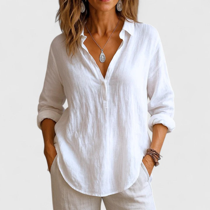 Jamie | Comfortable Linen Blouse