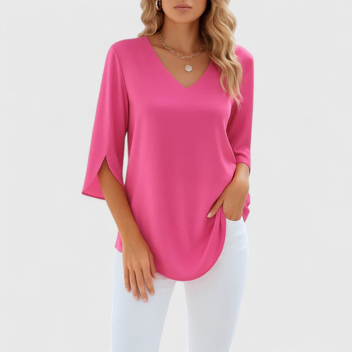 Jamie | Sophisticated V-Neck Blouse