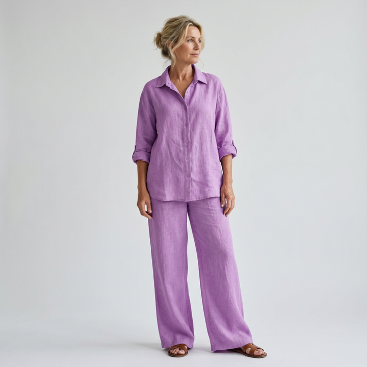 Lara Linen Shirt Suit