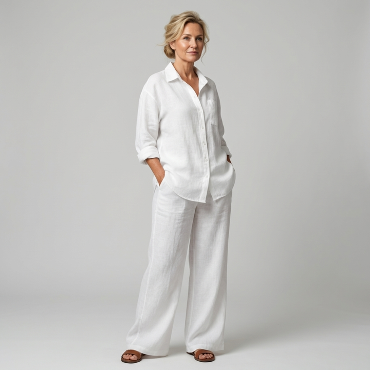 Lara Linen Shirt Suit