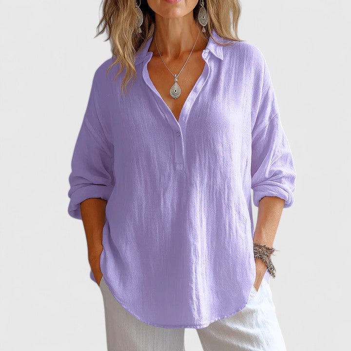 Jamie | Comfortable Linen Blouse