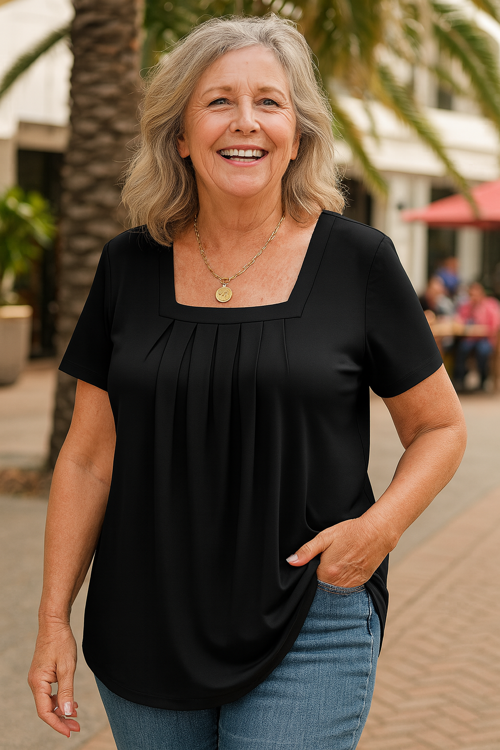 Natashia | Pleated Comfort Top - Everyday confidence