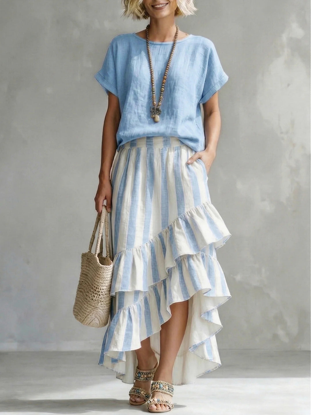 Grace | Effortless Chiffon Halter Maxi