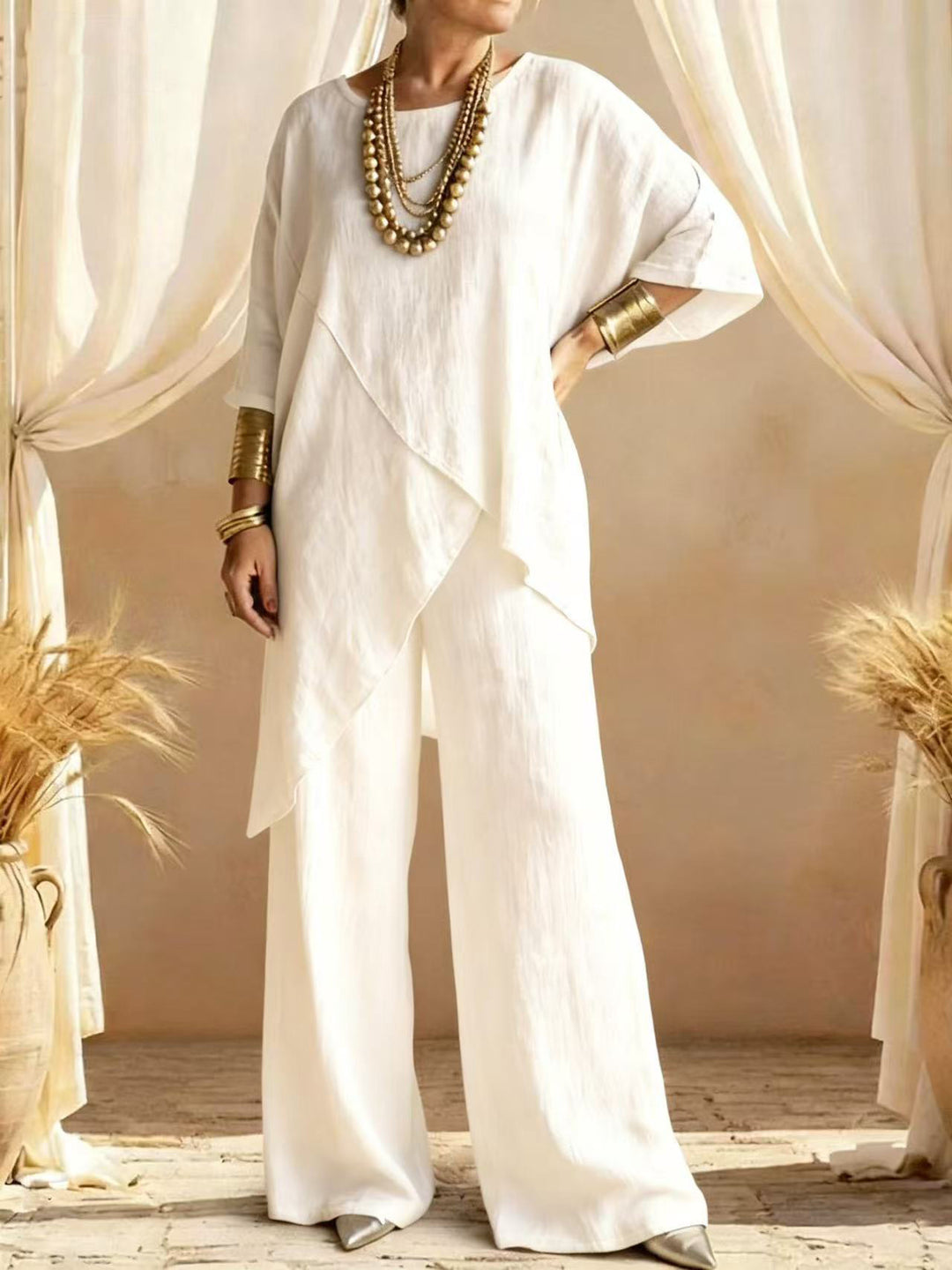 Valerie™ | Elegant Linen Two-Piece Set