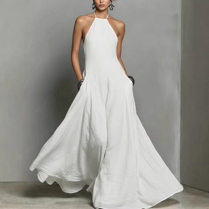 Eleanor | Timeless Halter Floating Maxi Dress