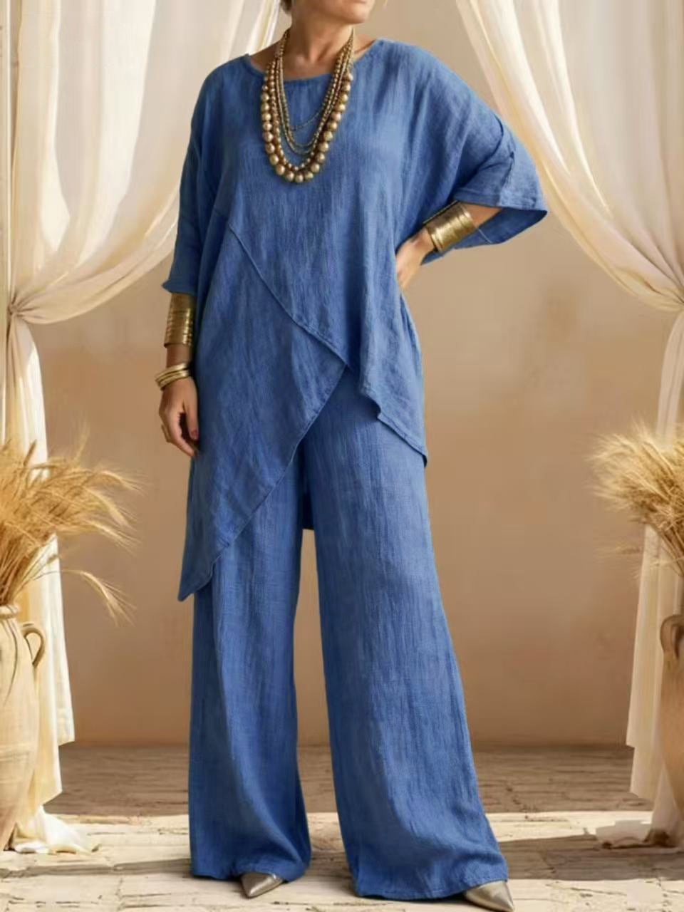 Valerie™ | Elegant Linen Two-Piece Set
