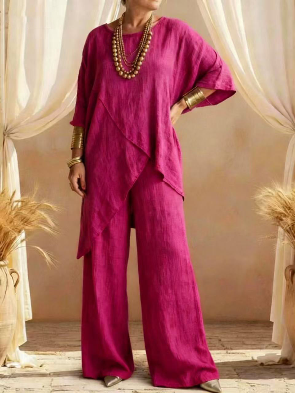 Valerie™ | Elegant Linen Two-Piece Set