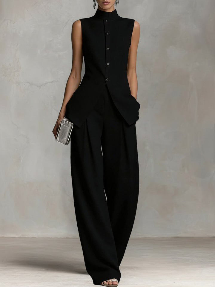 Taylor | Women's Sleeveless High Neck Two Piece Set