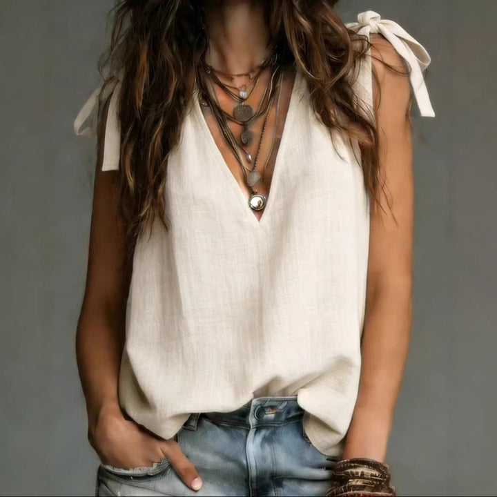 Katlea | Women's Sleeveless V-Neck Blouse