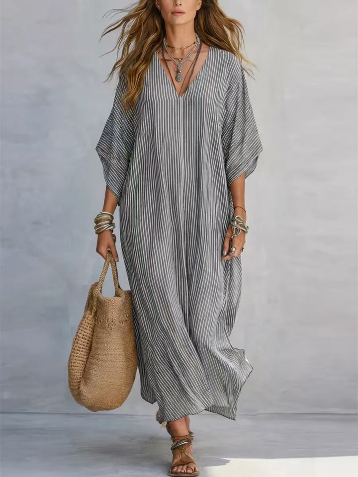 Amara™ | Effortless Striped Linen Maxi Dress