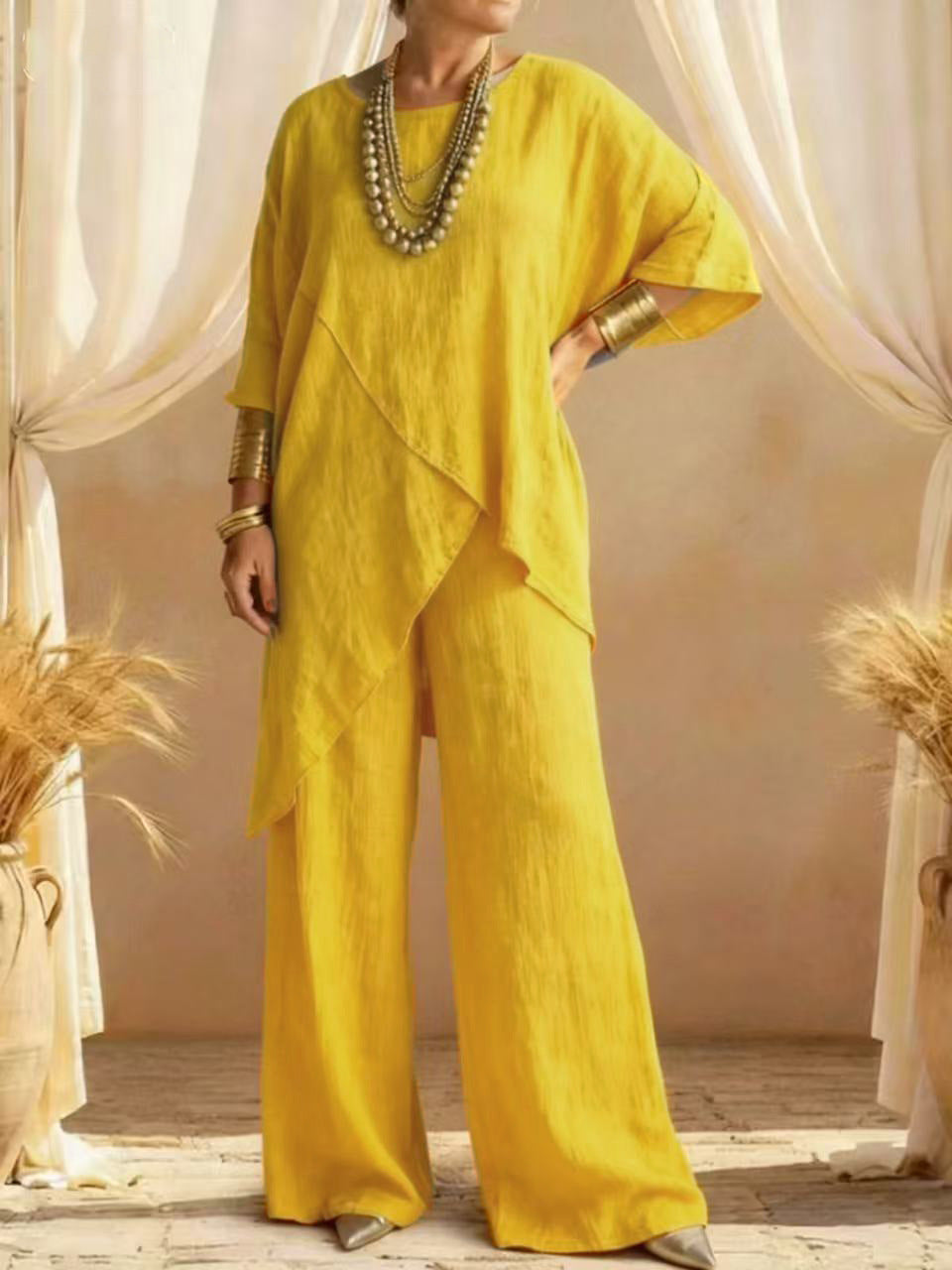 Valerie™ | Elegant Linen Two-Piece Set