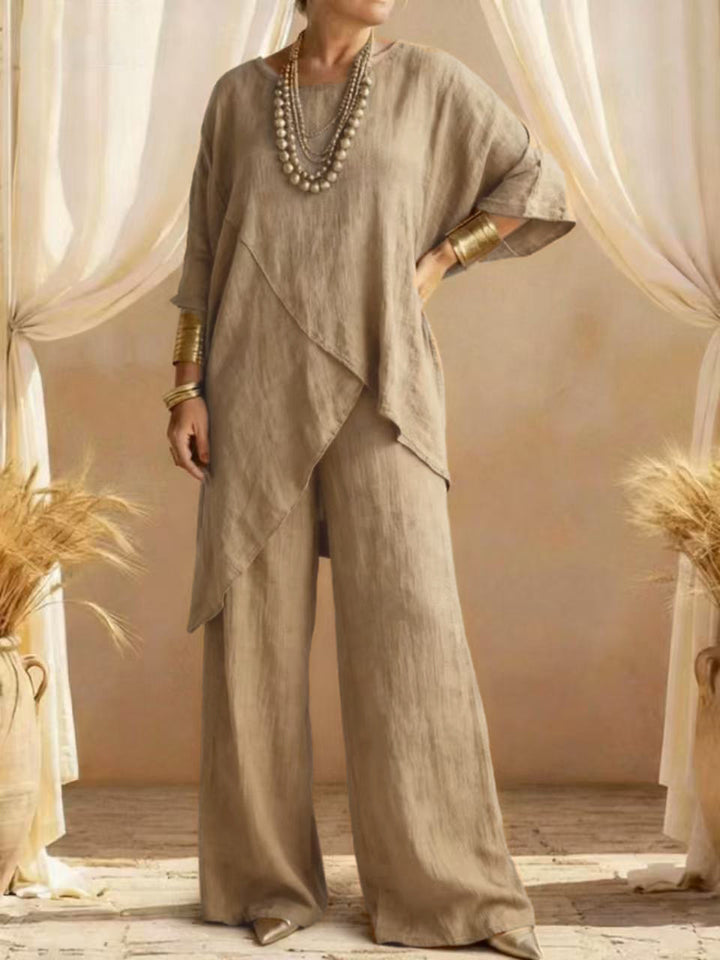 Valerie™ | Elegant Linen Two-Piece Set