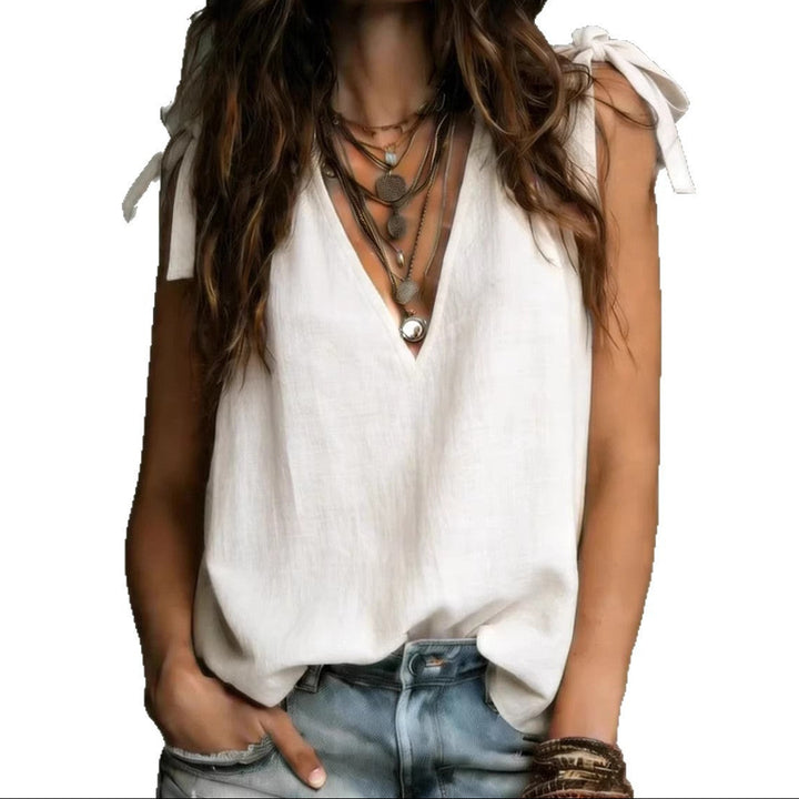 Katlea | Women's Sleeveless V-Neck Blouse