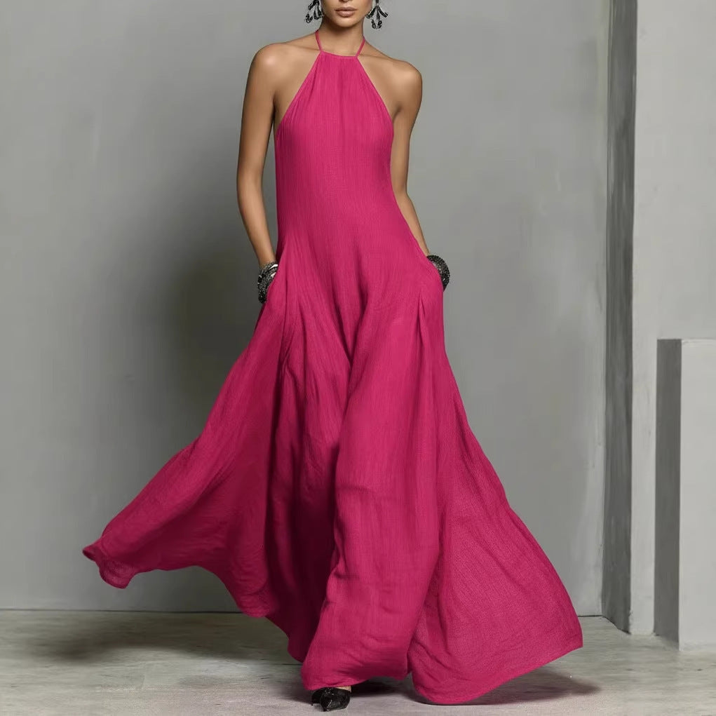 Eleanor | Timeless Halter Floating Maxi Dress