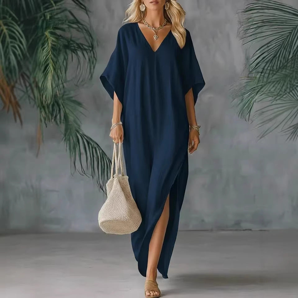 Evelyn™ | Flowy Linen Maxi Dress
