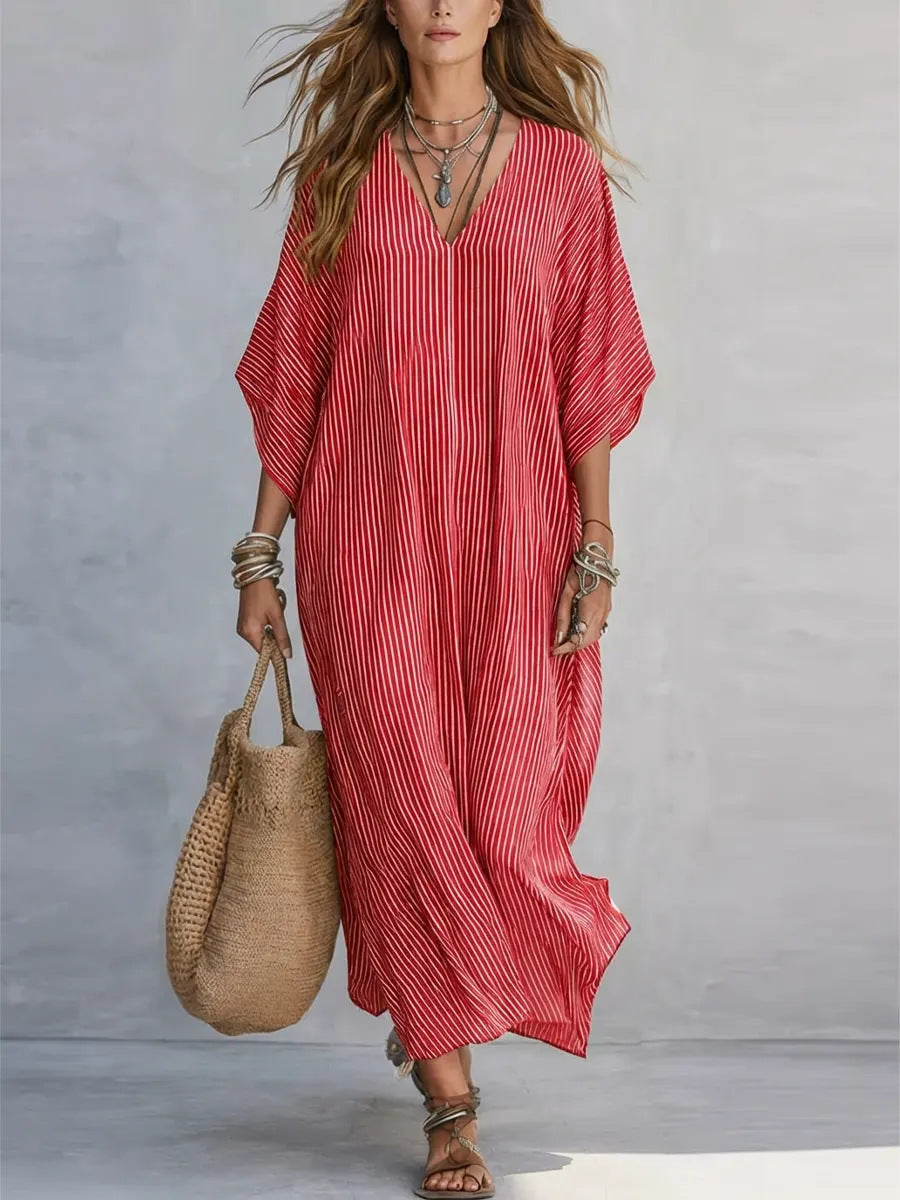 Amara™ | Effortless Striped Linen Maxi Dress