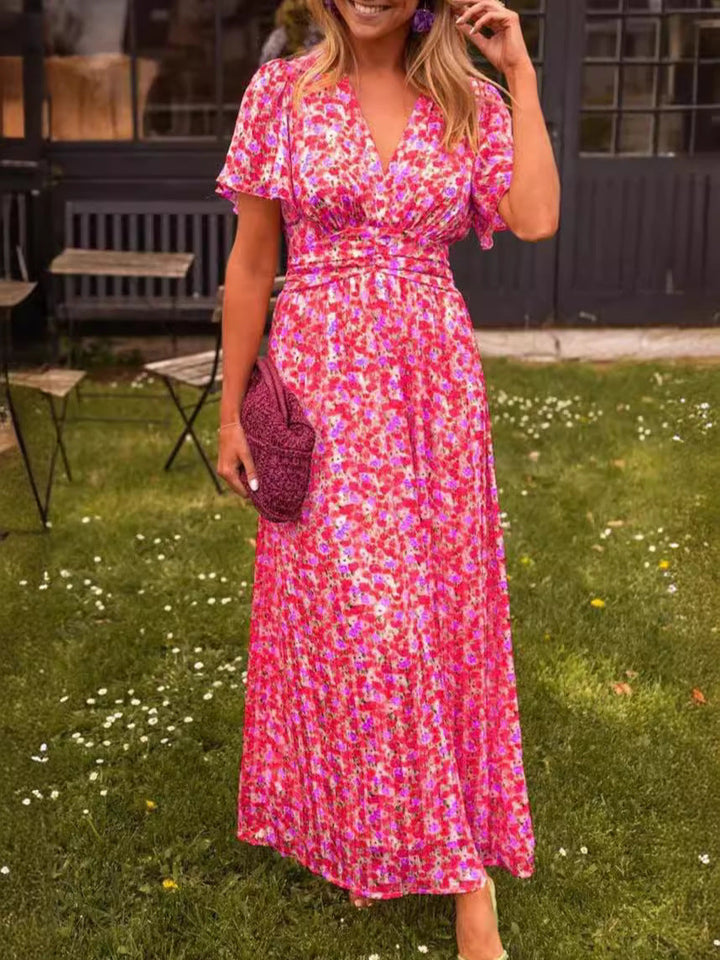 Elis – Long and Flowing Dress with Floral Print
