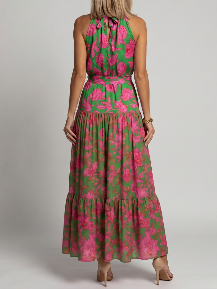 Rowen | Draped Halter Midi Dress