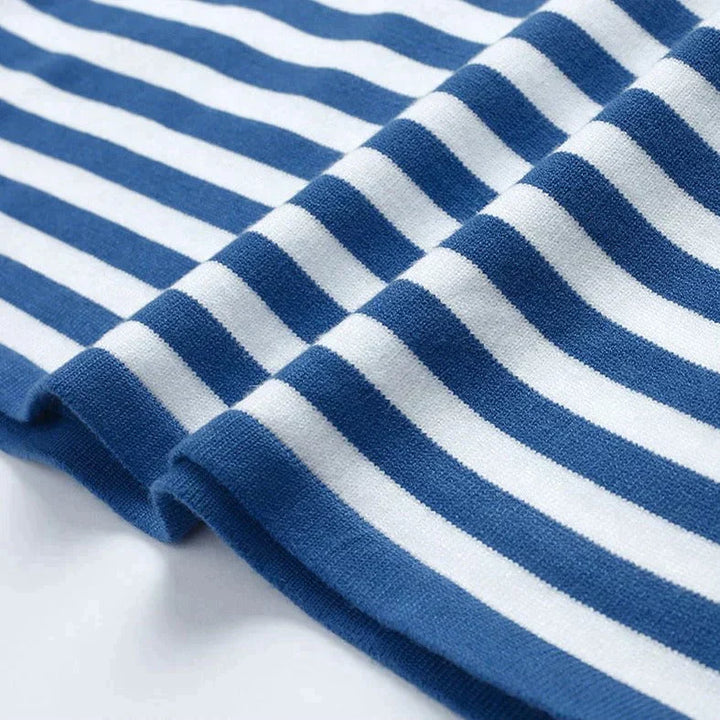 Classic Striped Organic Cotton Long Sleeve Sweater