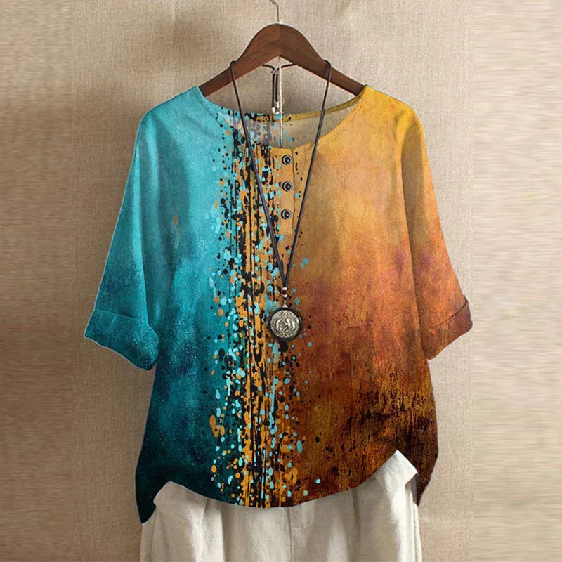 Sandra | Vintage Floral Artisan Blouse