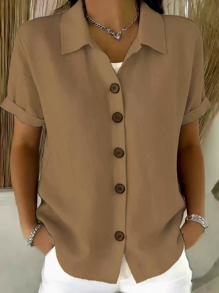 Katie | Linen Button Down Shirt