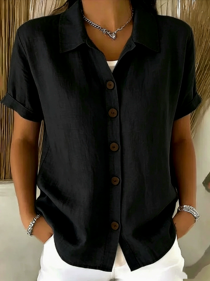 Katie | Linen Button Down Shirt