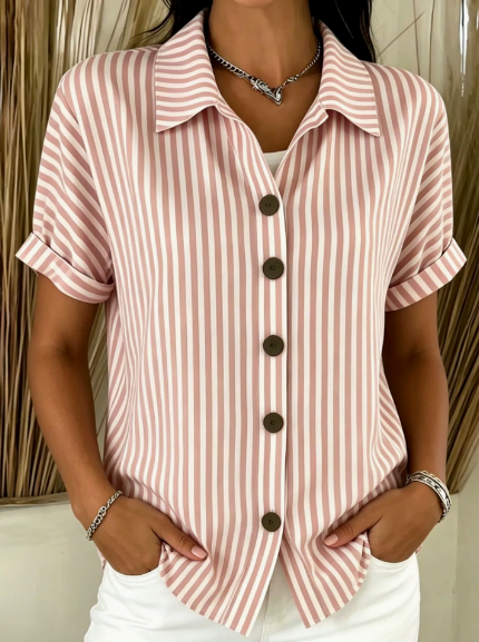 Kayla | Striped button-down shirt