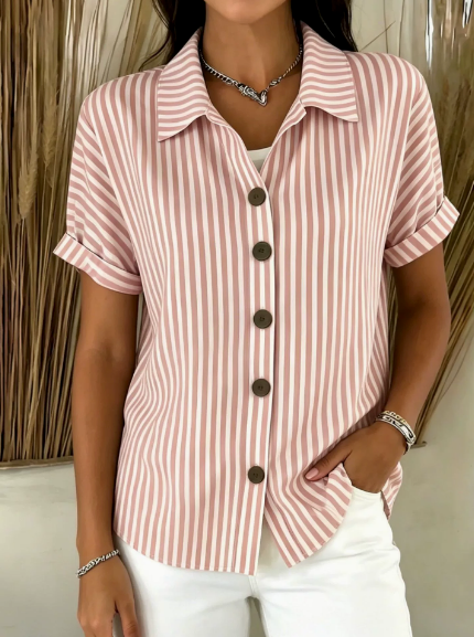 Kayla | Striped button-down shirt