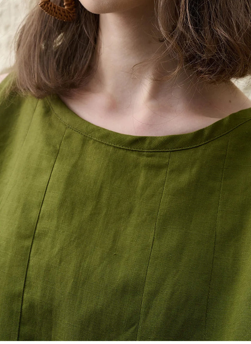Deborah | Elegant Pleated-Hem Artisan Blouse