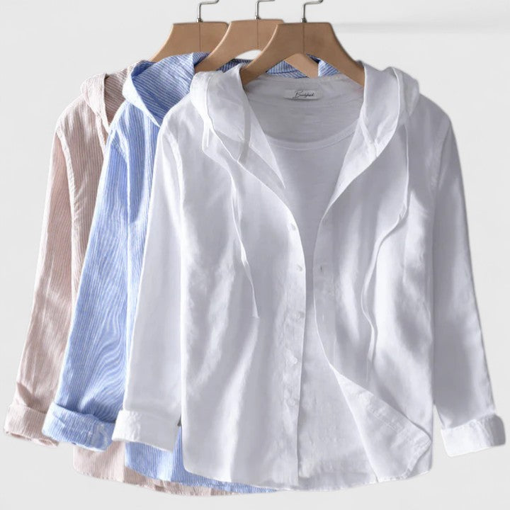 Jamie | Elegant Hooded Blouse