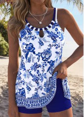 Celine | Tummy Coverage Ocean Life Print Tankini Set