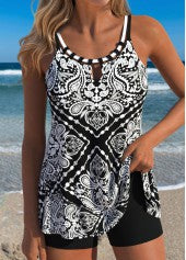 Celine | Tummy Coverage Ocean Life Print Tankini Set