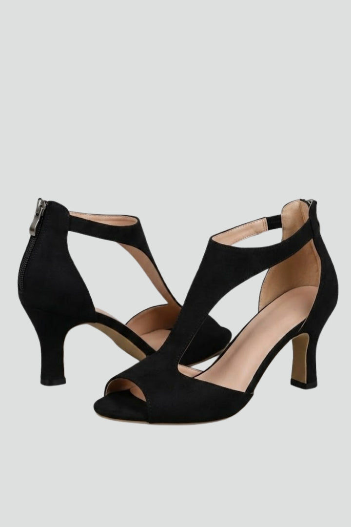 Addison | Women's Block Heel Sandals with Cutout Upper